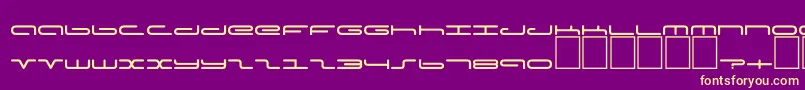 Dspoddc Font – Yellow Fonts on Purple Background