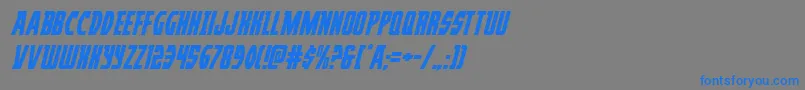 Prowlerital Font – Blue Fonts on Gray Background