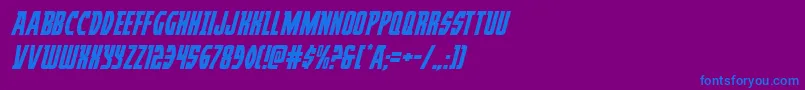 Fonte Prowlerital – fontes azuis em um fundo violeta