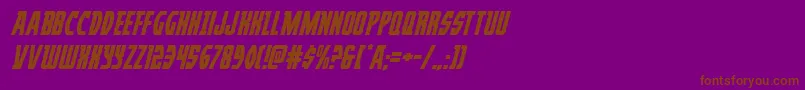 Prowlerital Font – Brown Fonts on Purple Background