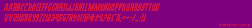 Prowlerital-Schriftart – Rote Schriften auf violettem Hintergrund