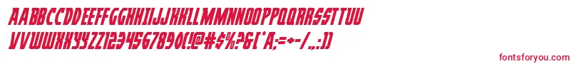 フォントProwlerital – 赤い文字