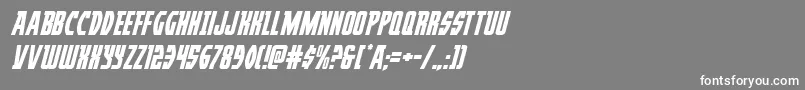 フォントProwlerital – 灰色の背景に白い文字