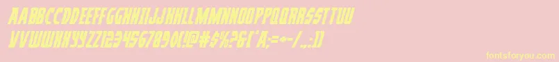 Prowlerital Font – Yellow Fonts on Pink Background