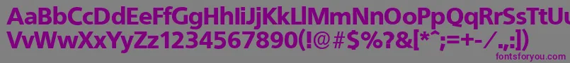 QuebecserialHeavyRegular Font – Purple Fonts on Gray Background