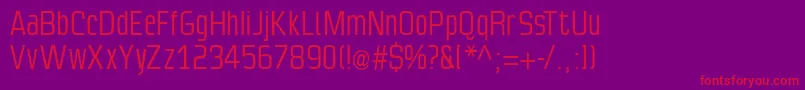 Slimsans Font – Red Fonts on Purple Background