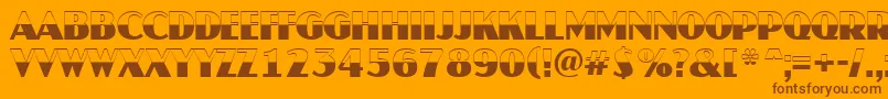 Weitere Informationen zur AJaspertitulbw-Schriftart AJaspertitulbw-Schriftart – Braune Schriften auf orangefarbenem Hintergrund
