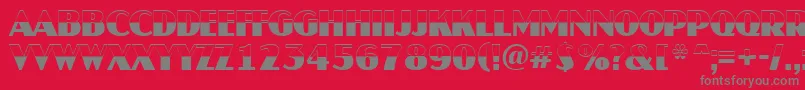 AJaspertitulbw-Schriftart – Graue Schriften auf rotem Hintergrund