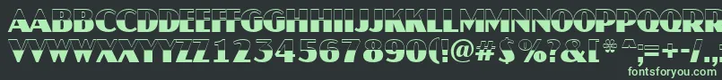 AJaspertitulbw Font – Green Fonts on Black Background