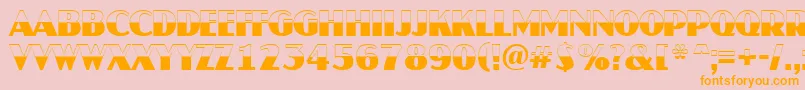 AJaspertitulbw-Schriftart – Orangefarbene Schriften auf rosa Hintergrund