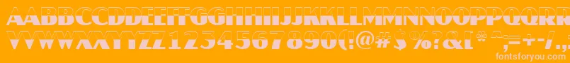 Saiba mais sobre a fonte AJaspertitulbw Fonte AJaspertitulbw – fontes rosa em um fundo laranja