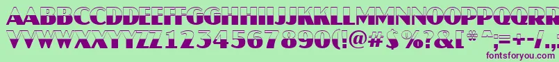 AJaspertitulbw Font – Purple Fonts on Green Background