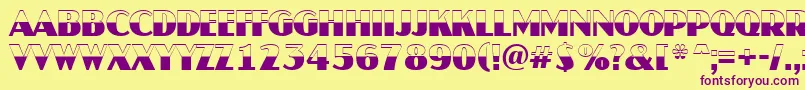 AJaspertitulbw Font – Purple Fonts on Yellow Background