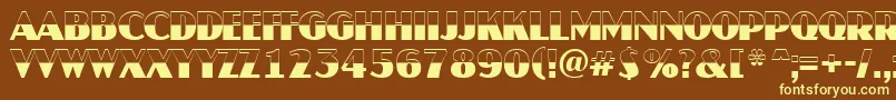 AJaspertitulbw Font – Yellow Fonts on Brown Background