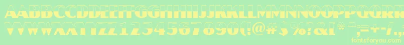 AJaspertitulbw Font – Yellow Fonts on Green Background