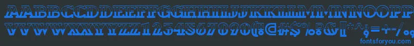 ADexterbw Font – Blue Fonts on Black Background