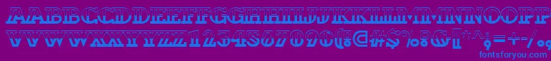 ADexterbw Font – Blue Fonts on Purple Background