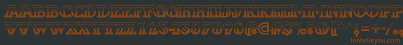 Шрифт ADexterbw – коричневые шрифты на чёрном фоне