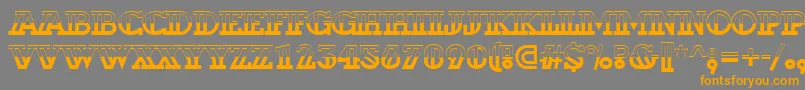 Шрифт ADexterbw – оранжевые шрифты на сером фоне