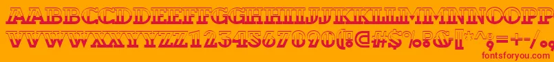 ADexterbw Font – Red Fonts on Orange Background