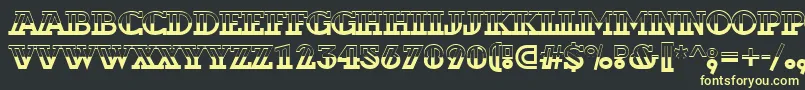ADexterbw Font – Yellow Fonts on Black Background