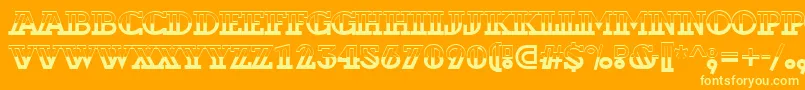 ADexterbw Font – Yellow Fonts on Orange Background
