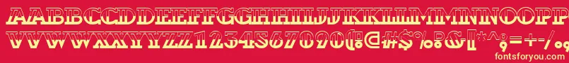 ADexterbw Font – Yellow Fonts on Red Background