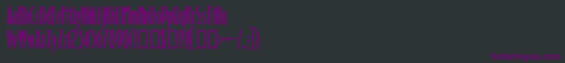 BinnerGothic Font – Purple Fonts on Black Background