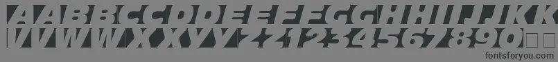 Weitere Informationen zur Obliquo-Schriftart Obliquo-Schriftart – Schwarze Schriften auf grauem Hintergrund
