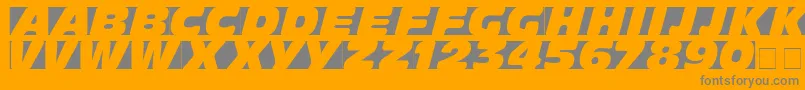 Weitere Informationen zur Obliquo-Schriftart Obliquo-Schriftart – Graue Schriften auf orangefarbenem Hintergrund