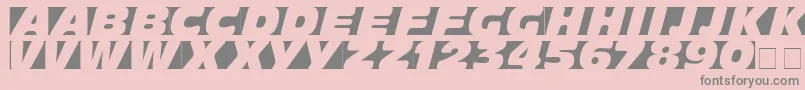 Fonte Obliquo – fontes cinzas em um fundo rosa