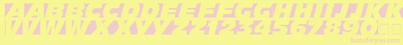 Obliquo Font – Pink Fonts on Yellow Background