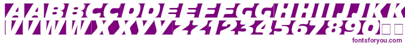 Obliquo Font – Purple Fonts on White Background
