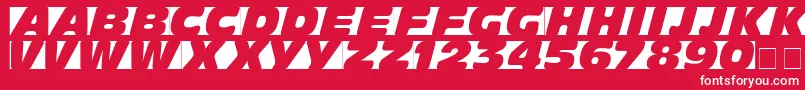 Obliquo Font – White Fonts on Red Background
