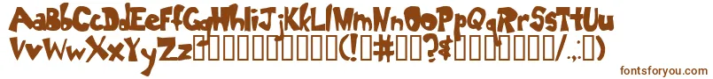 Dumbass-fontti – ruskeat fontit valkoisella taustalla