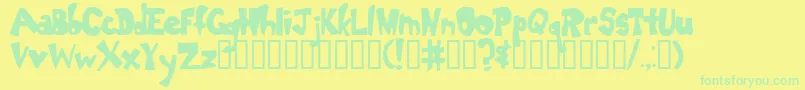 Шрифт Dumbass – зелёные шрифты на жёлтом фоне