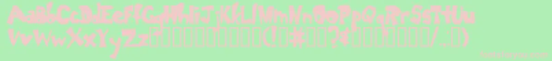 Dumbass Font – Pink Fonts on Green Background