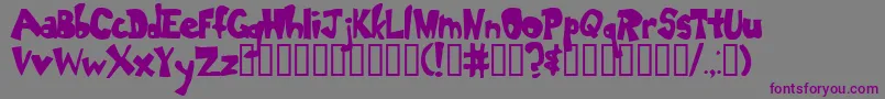 フォントDumbass – 紫色のフォント、灰色の背景