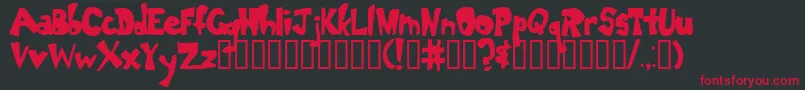 Dumbass Font – Red Fonts on Black Background