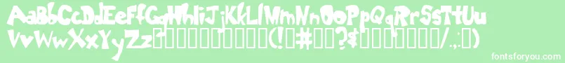 Dumbass Font – White Fonts on Green Background
