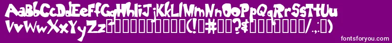 Dumbass Font – White Fonts on Purple Background