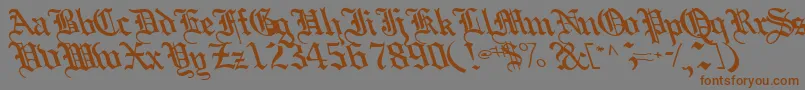 Boobshelltext125Bold Font – Brown Fonts on Gray Background