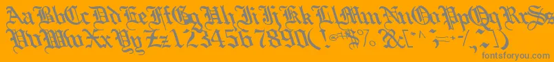 Boobshelltext125Bold-Schriftart – Graue Schriften auf orangefarbenem Hintergrund