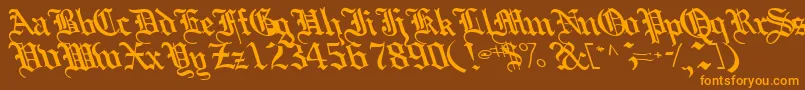Boobshelltext125Bold Font – Orange Fonts on Brown Background