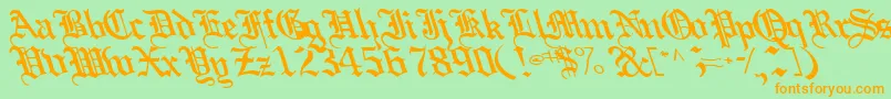 Boobshelltext125Bold Font – Orange Fonts on Green Background