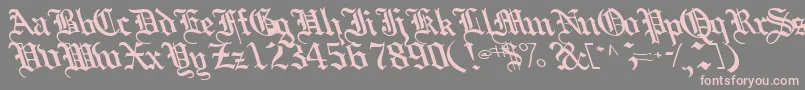 Boobshelltext125Bold-Schriftart – Rosa Schriften auf grauem Hintergrund