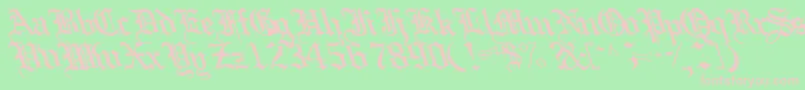 フォントBoobshelltext125Bold – 緑の背景にピンクのフォント