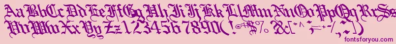 Boobshelltext125Bold Font – Purple Fonts on Pink Background
