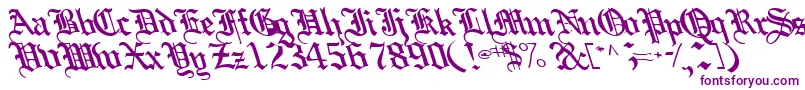 フォントBoobshelltext125Bold – 紫色のフォント