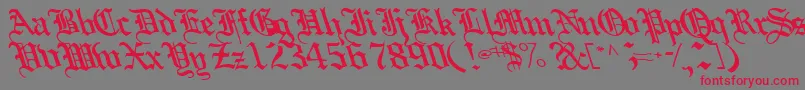Boobshelltext125Bold Font – Red Fonts on Gray Background